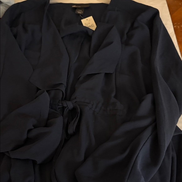Lane Bryant navy blue front tie Dress with pockets - Picture 10 of 10